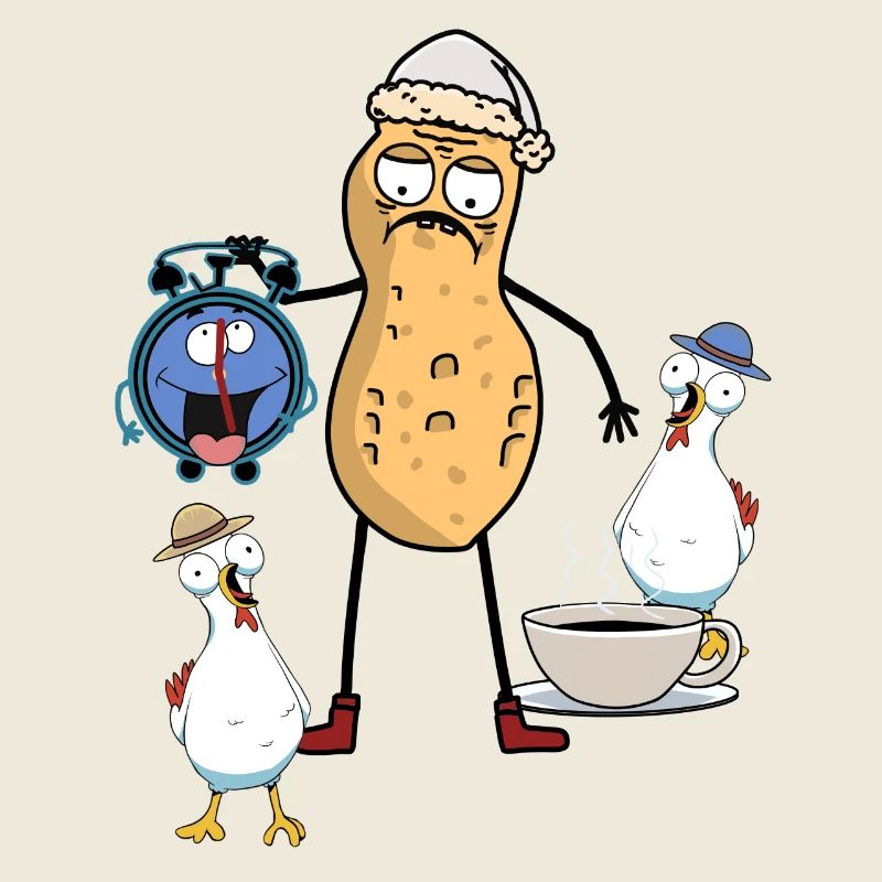 Erdnuss Frühaufsteher Langschläfer Morgenmuffel