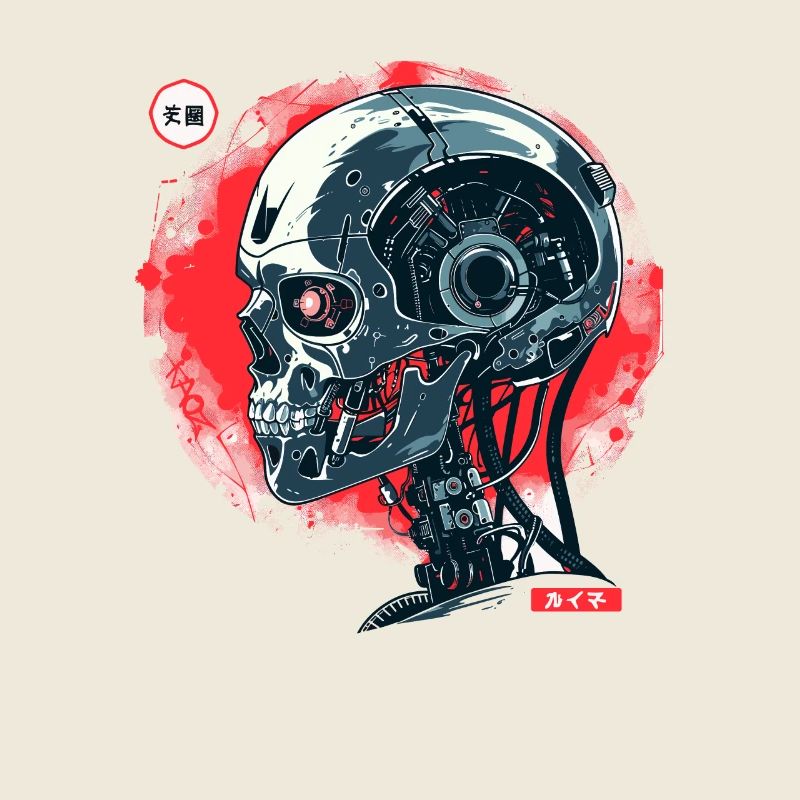Cyber Cyborg Tech: Robot Skull Skull