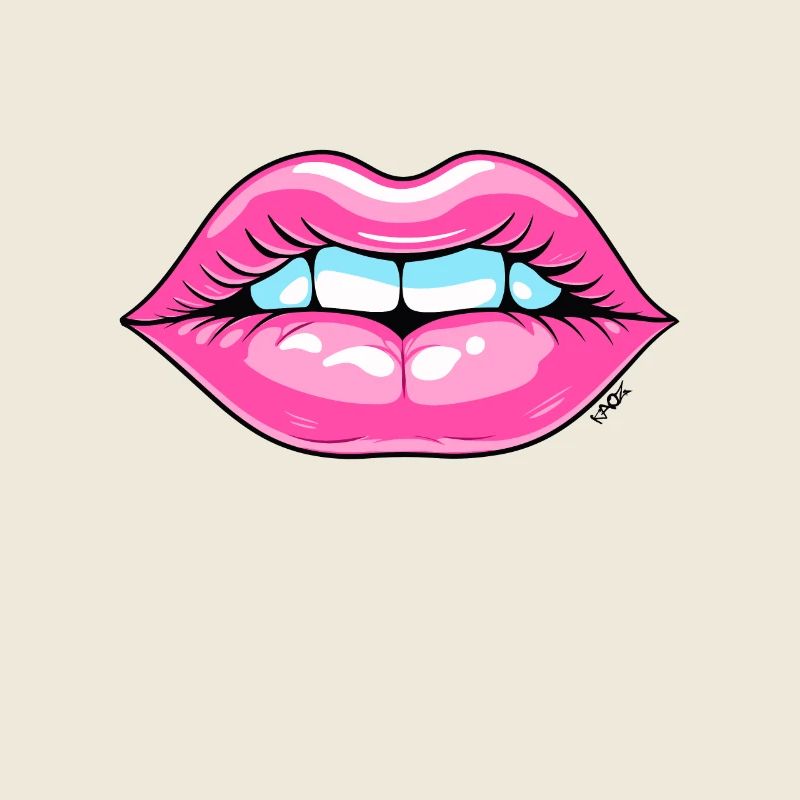 Une bouche aux lèvres roses comme un baiser