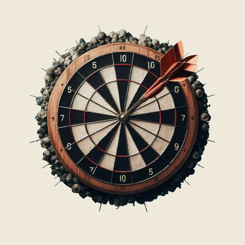 JEU DE FLÉCHETTES AVEC FLÉCHETTES DEDANS