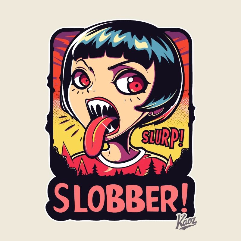 Cartoon eines Frechen Emo-Zombie-Mädchen