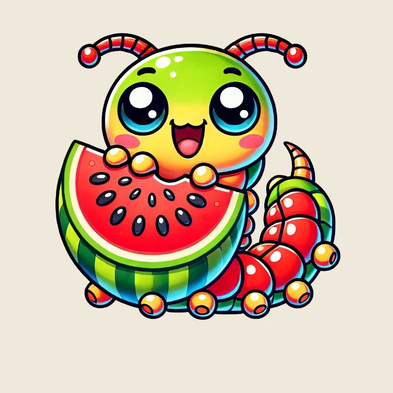 Mille-pattes, melon, fruits d’été, pastèque