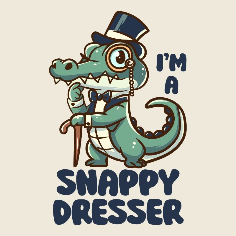 Je suis une commode Snappy - Jeu de mots sur le crocodile mignon