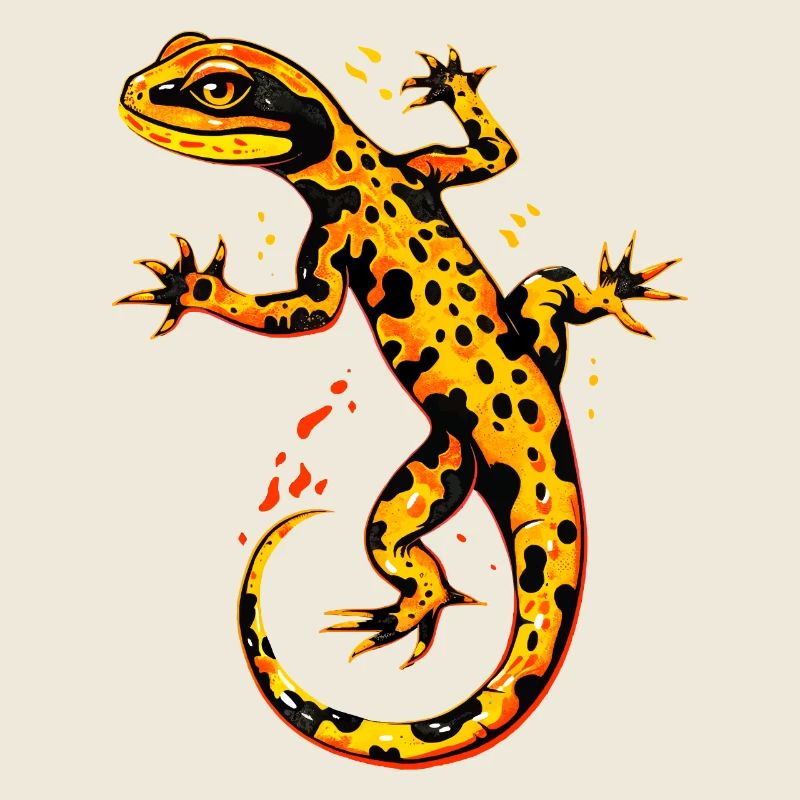Salamandres, tritons, amphibiens à queue, salamandres de feu