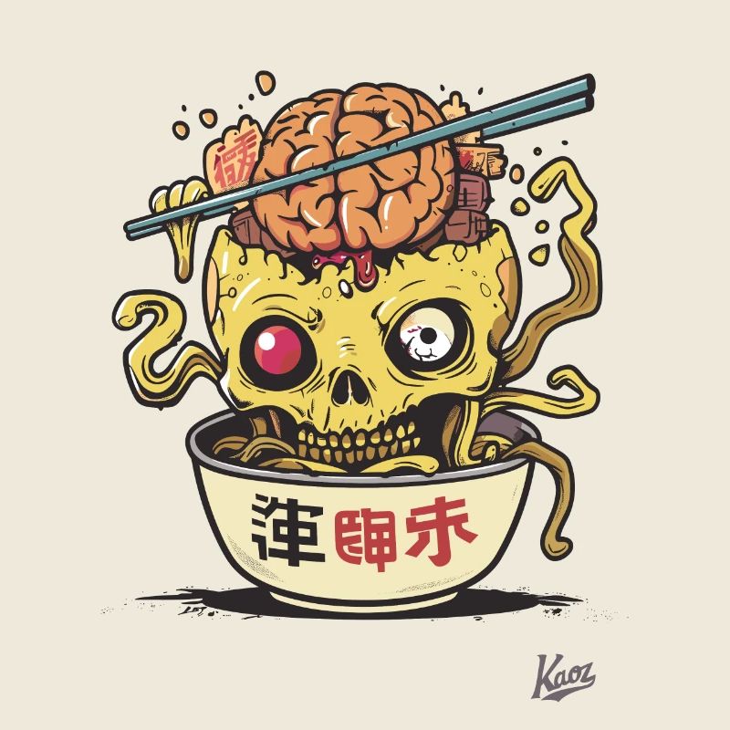 Crâne japonais Brain Ramen