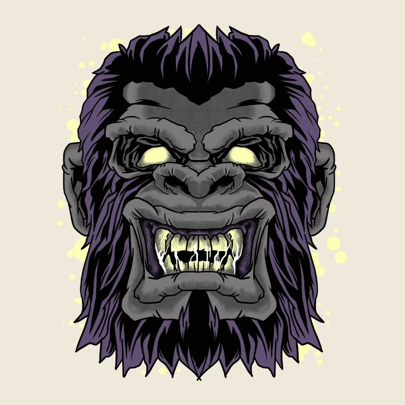 Mad Gorilla Head Funny Gorilla Monkey Ape Graphic