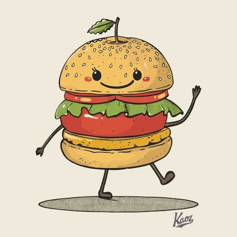 Burger sandwich aux pommes rétro