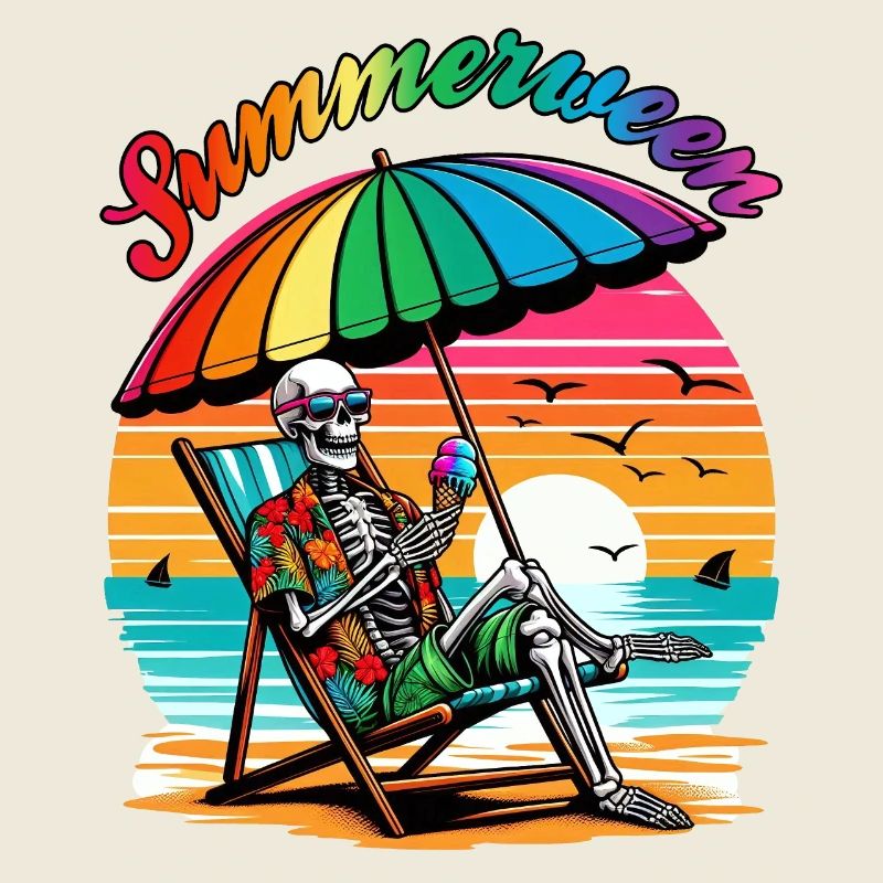 Summerween Skeleton: Chillen im Sommer