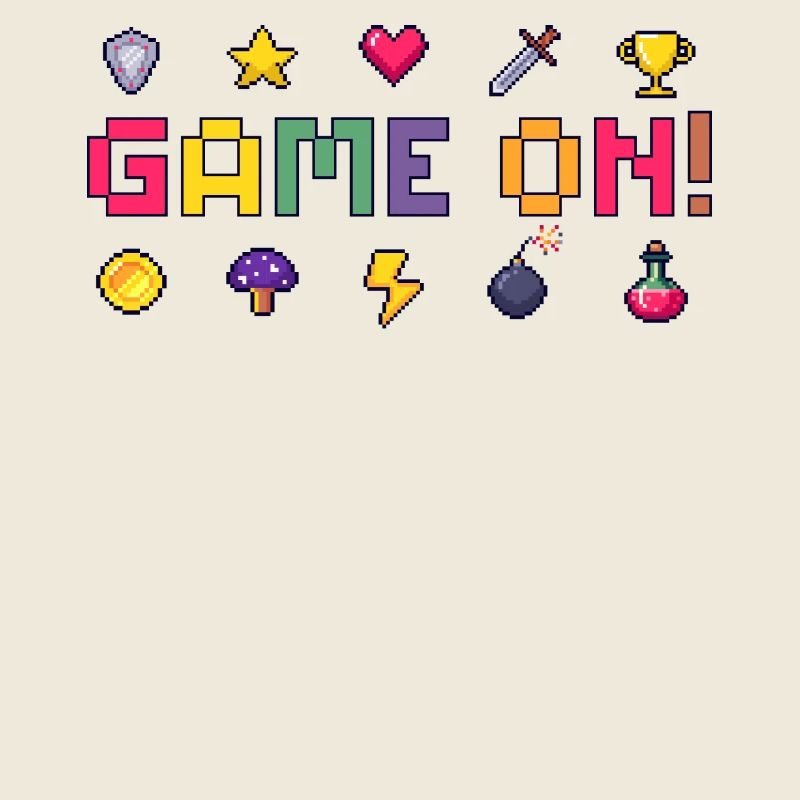 Pixel Game On! Retro Art