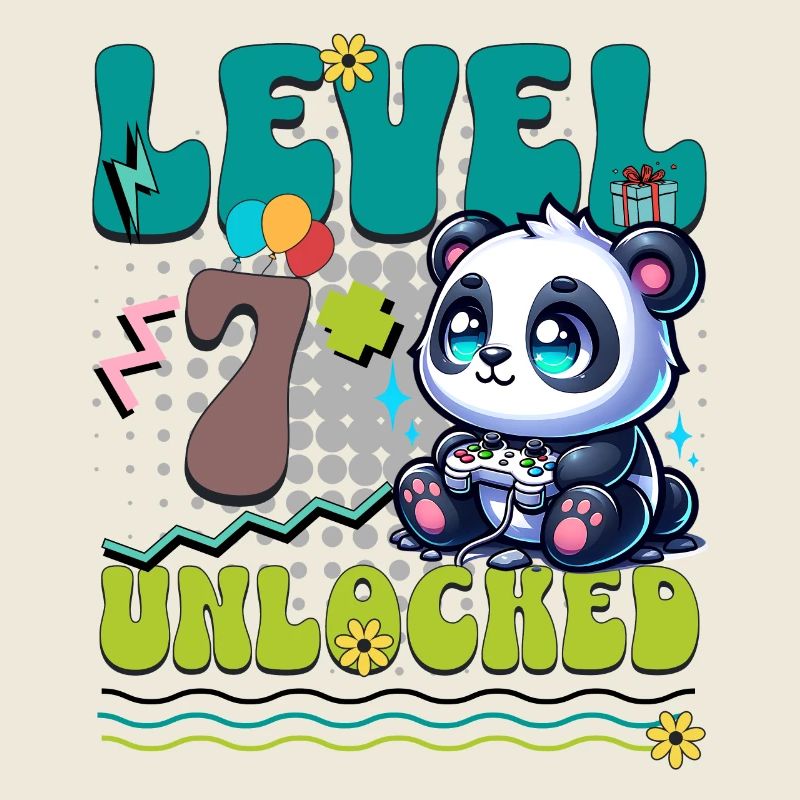 7th Birthday Level Unlocked Gaming Panda