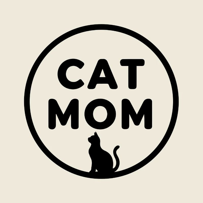 KATZENMAMA (DUNKLES TEXTDESIGN)