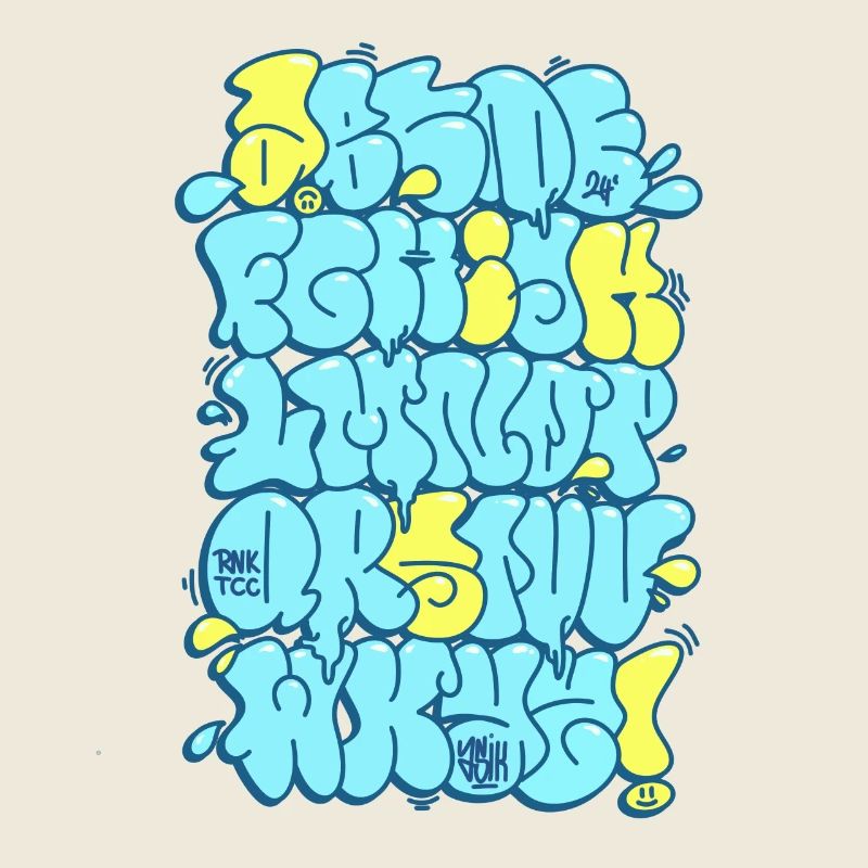 Graffiti Alphabet throwup throw up