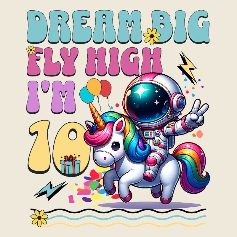 Astronaut Einhorn 10. Geburtstag