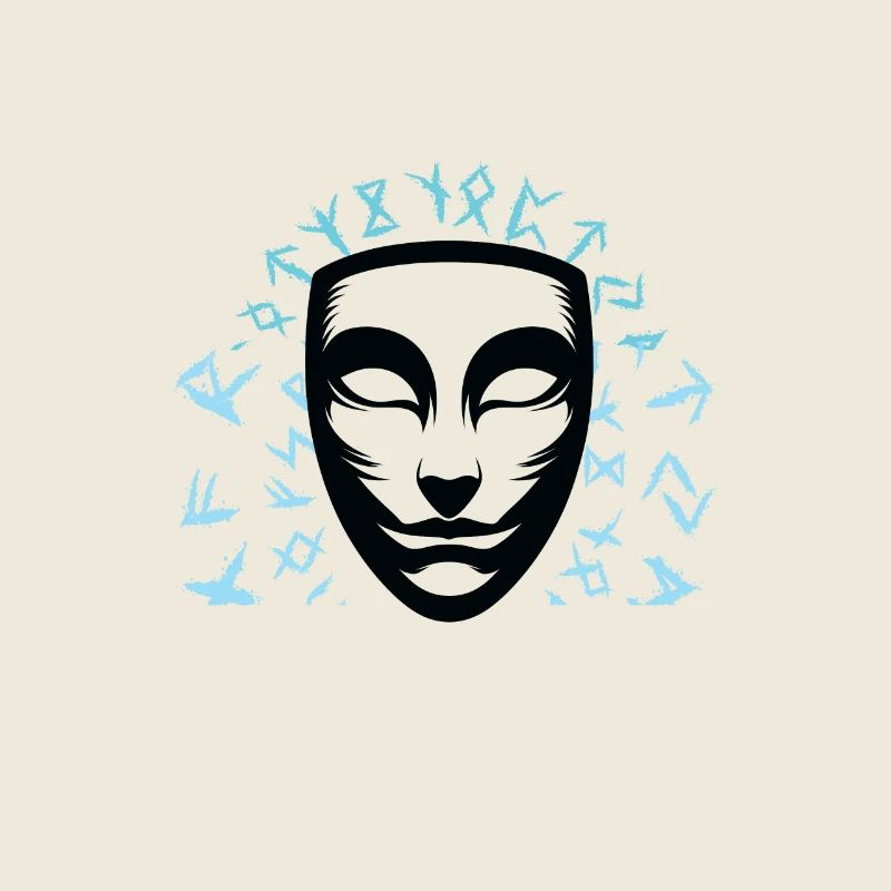 Abstrakte Maske Silhouette Masque abstrait