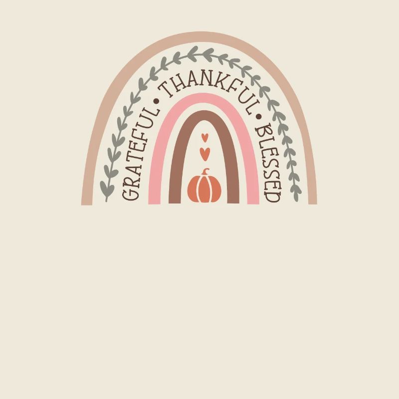 Dankbar Gesegnet Regenbogen Herbst Design