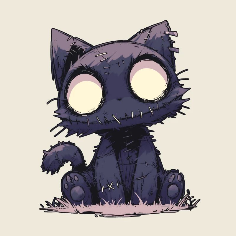 Poupée Chat Mort Katze Gothique Puppe Goth Kawaii