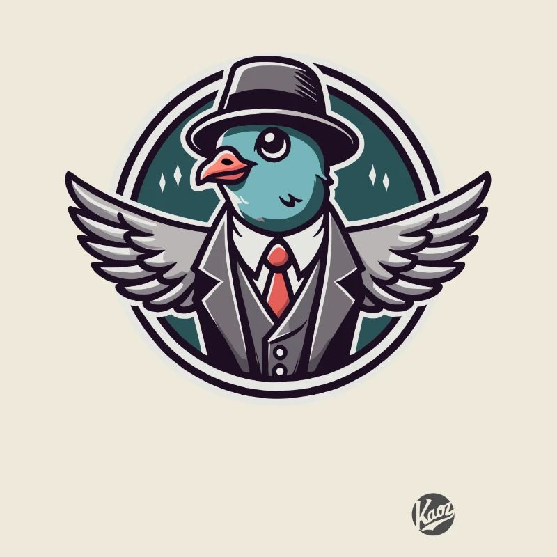 Retro Vintage Gentleman with Dove