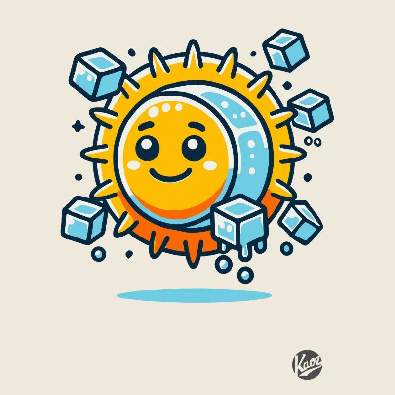 A cool and a happy sun