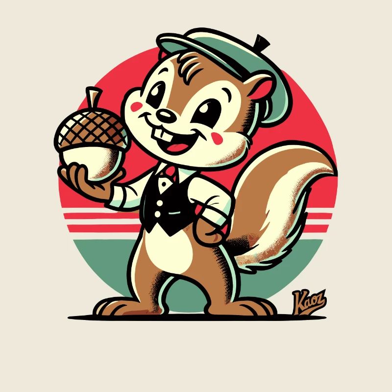 Squirrel with hazelnut