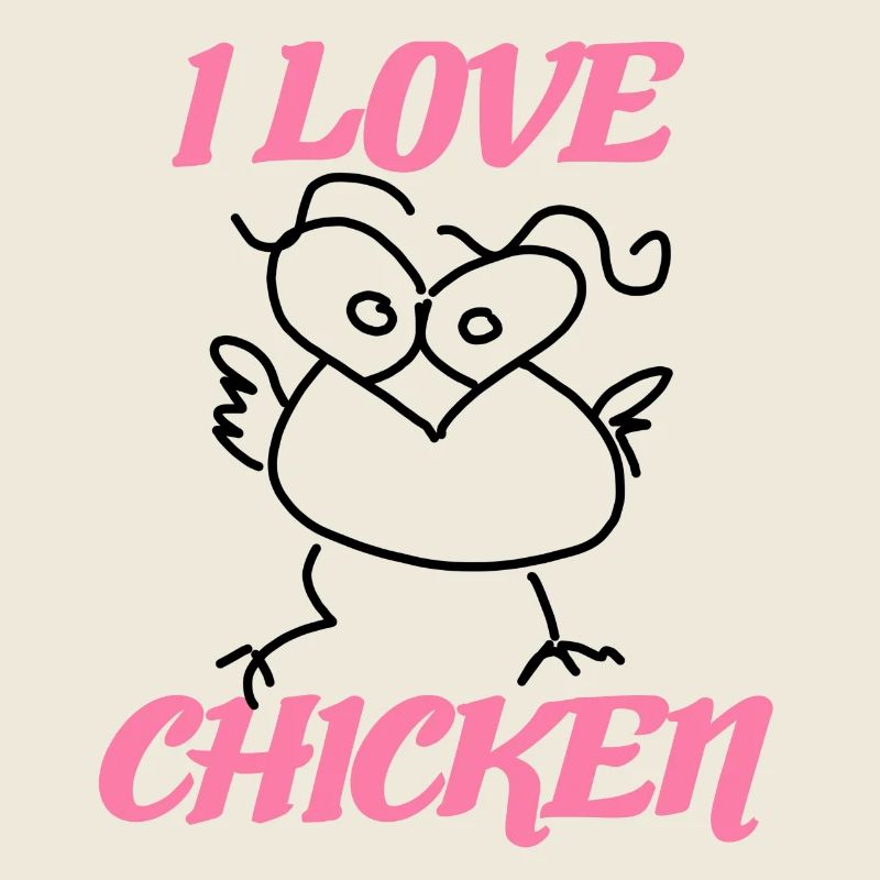 Rose J’aime les poulets Poulet créatif