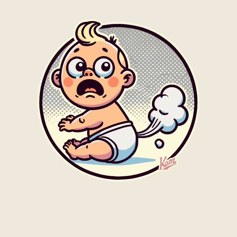 Surprise pour le bébé, son propre pet