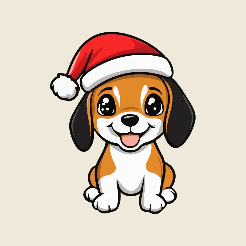 Beagle Hund Weihnachten