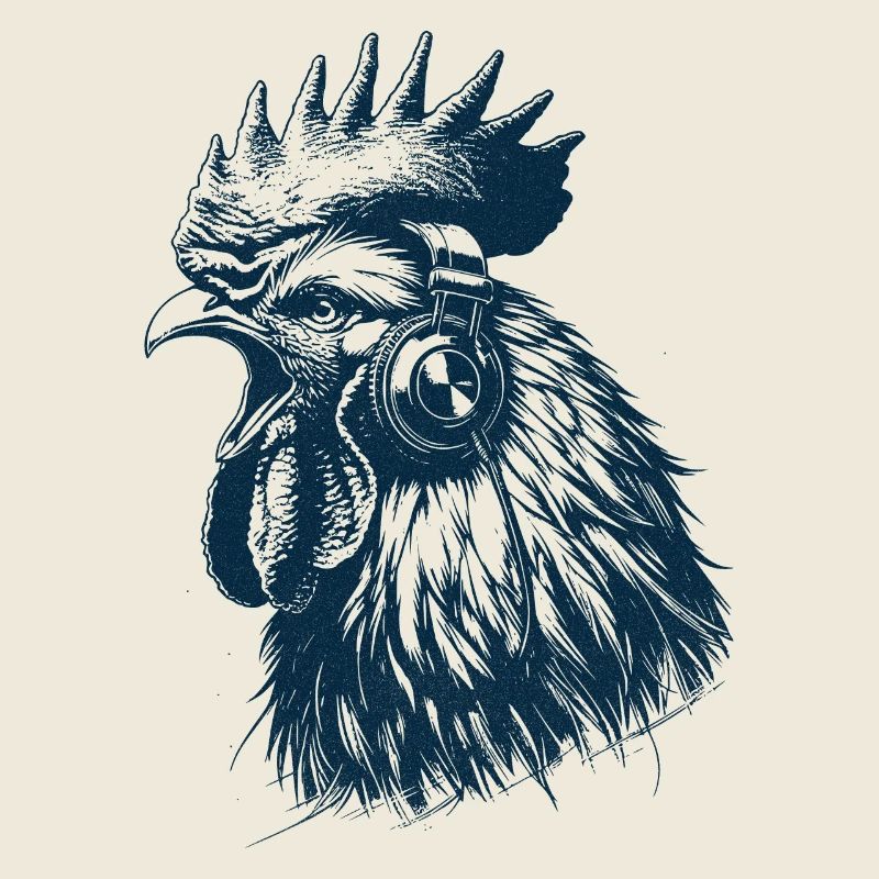 Crowing with headphones