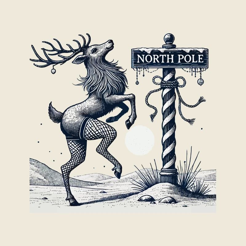 Funny Pole Dance Reindeer Christmas
