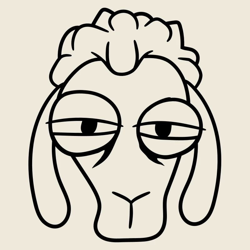 Sheep Skeptical Critical Look Face Head Cool