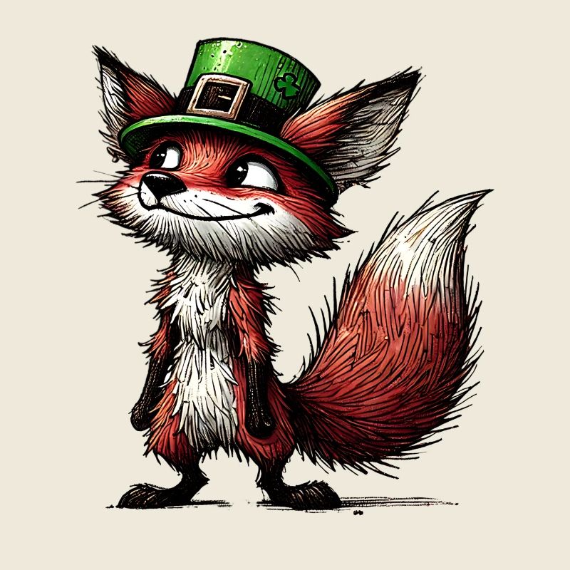 Fox Leprechaun St Patrick Irish Animal
