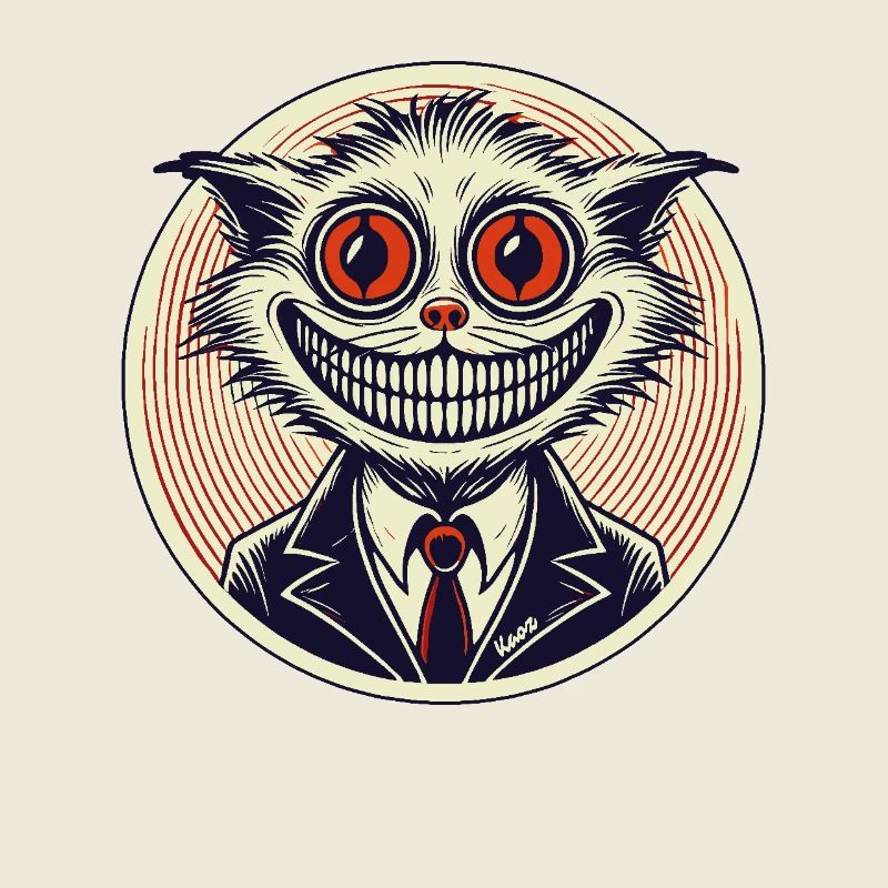 Horreur Grin Chat