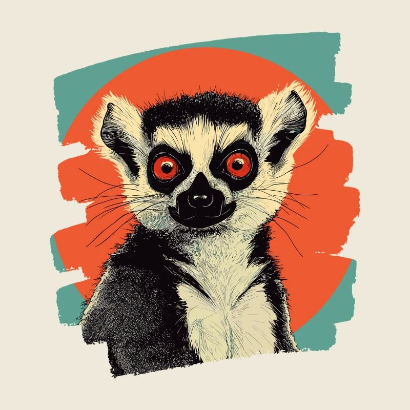 Lémurien rétro