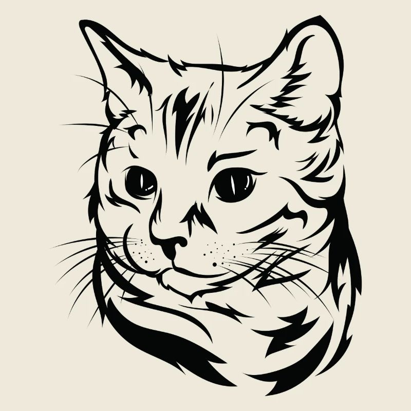 Cat Lover - Elegant Cat Portrait