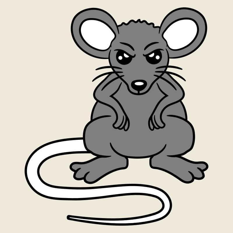 Maus Guckt Böse Wütend Frustriert Sauer Aggressiv