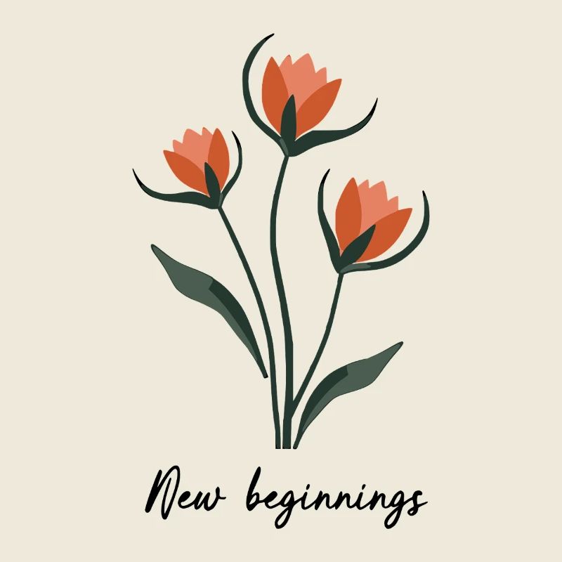 Orangene Tulpen im Minimalstil