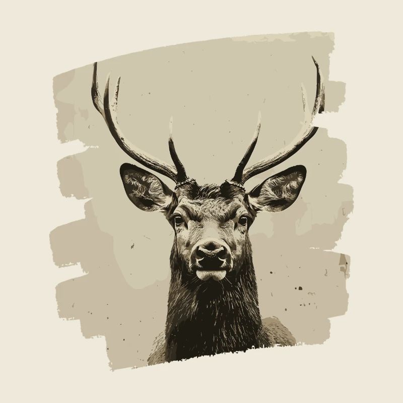 Hirsch mit Geweih