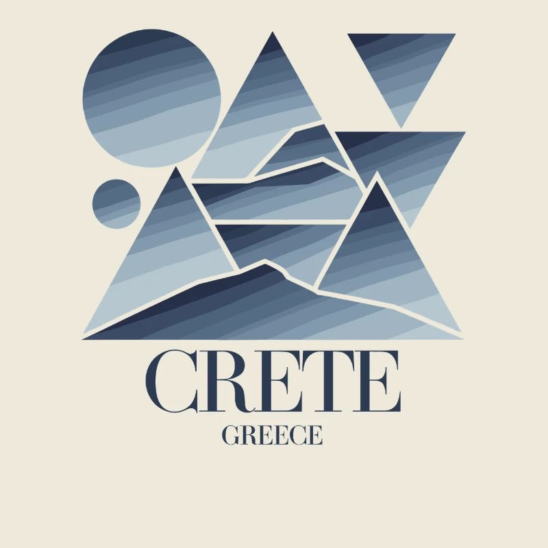 Crete Greece Souvenir Geometric Modern