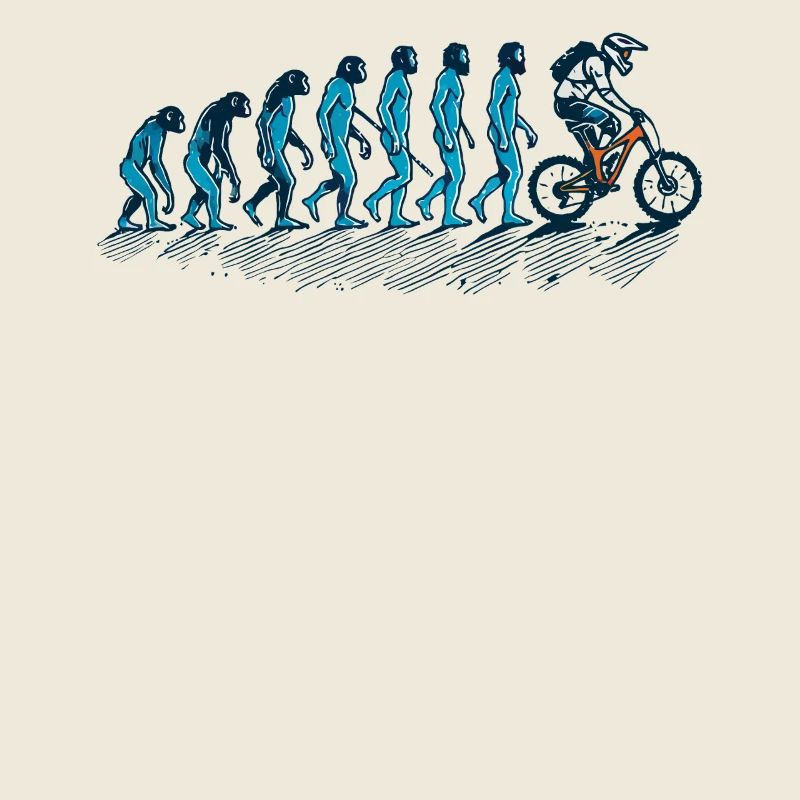Evolution of man to cyclist