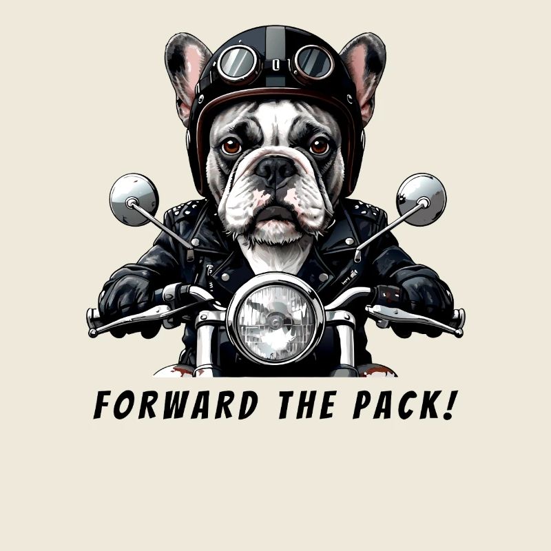 Bouledogue Motard "Forward the Pack"