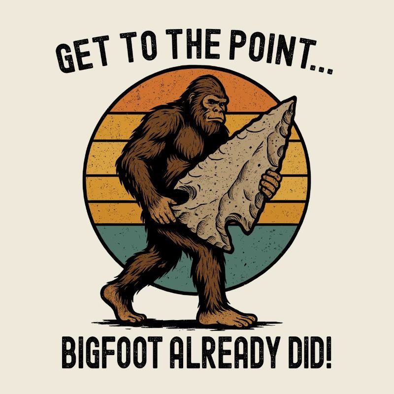 Bigfoot avec pointe de flèche Drôle de chasse à la pointe de flèche