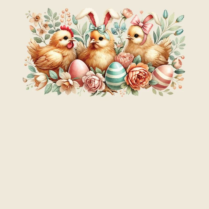 Easter Chick Vintage Retro Chickens