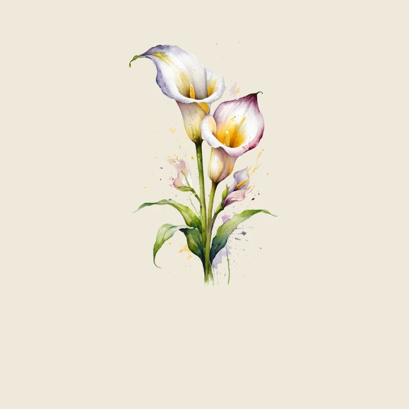 Lys Calla Aquarelle Elégants