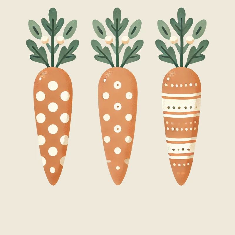 Cute Easter Carrot Pattern