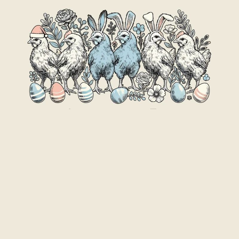 Easter Chickens Chicks Retro Easter Bunnies
