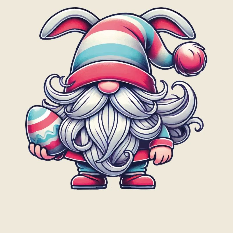 Nain de Pâques avec oeuf Happy Dwarf Easter