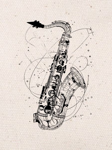 Saxophone Drawing