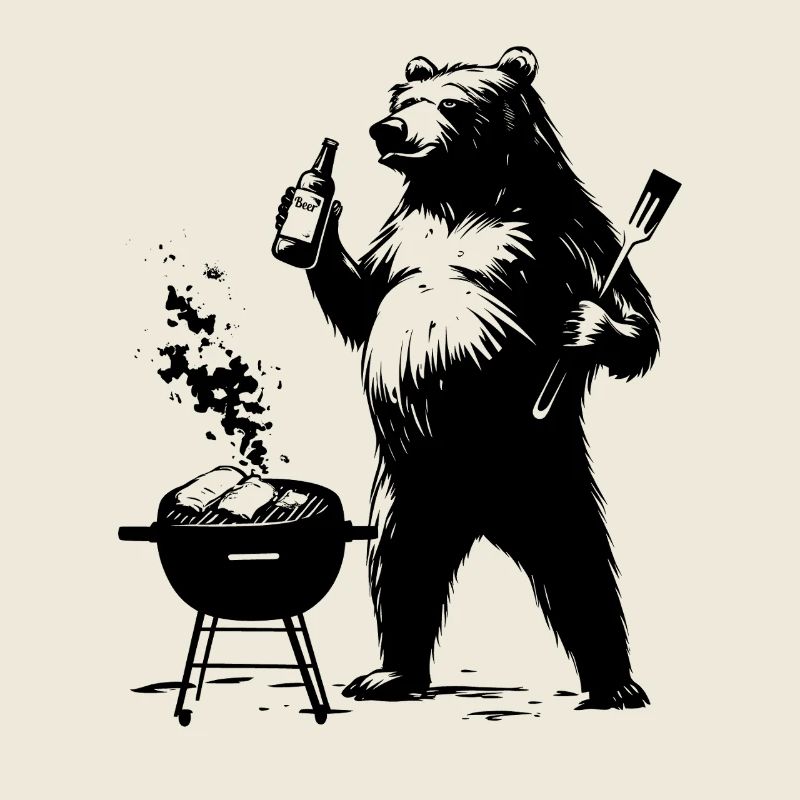 Bear Grill BBQ BBQ Bière Papa Cadeau d’été