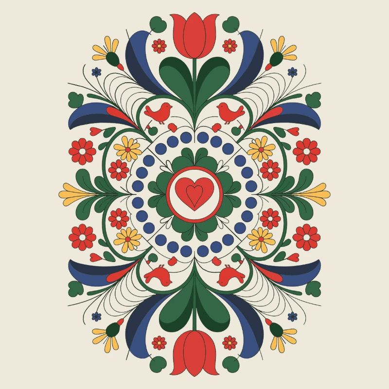 Mandala Folk | Art floral slave