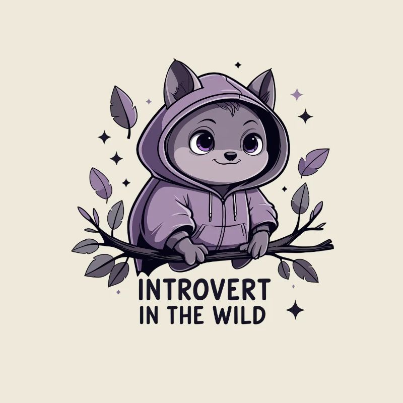 Introvertiert im Freien – Tier im Hoodie