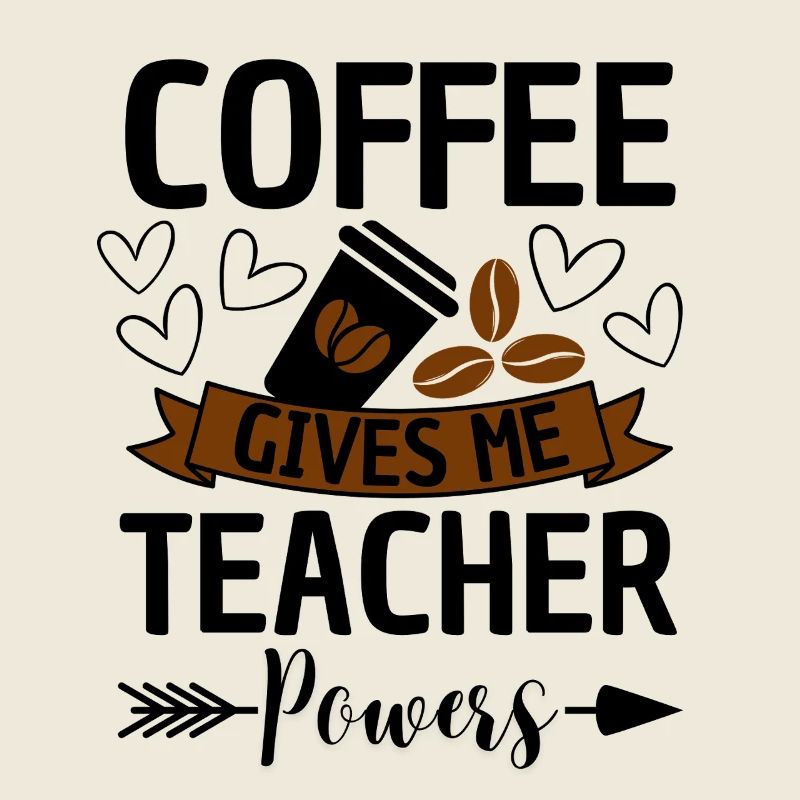 Lustiger Lehrer Spruch mit Kaffee